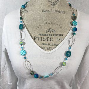 Bauble Bead Wire Geometric Fun Funky Necklace